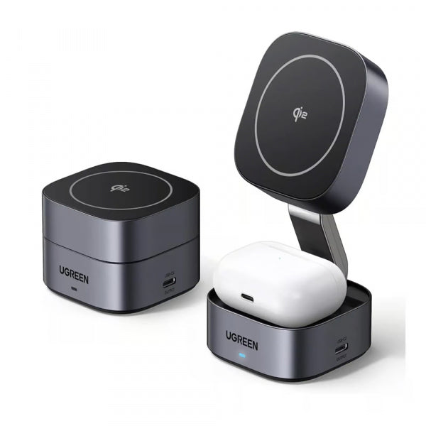 Incarcator Retea Wireless UGREEN W702 3in1, 20W, 1.67A, 1 x USB-C, Negru