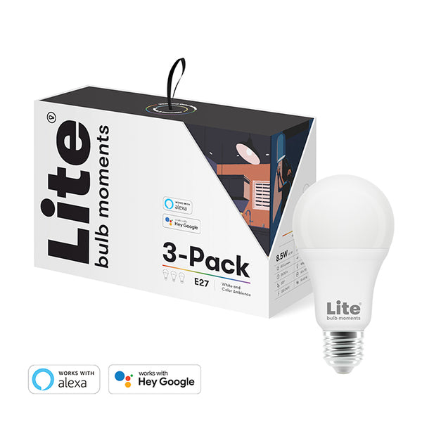 Bec Smart Lite bulb Moments, E27, 8,5W, RGB 2700-6500K, 3 Bucati