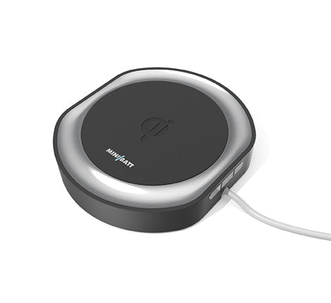 Încărcător Qi, MiniBatt Modular, Configurabil, Încărcător Rapid Fără Fir 15 W, Gri Închis