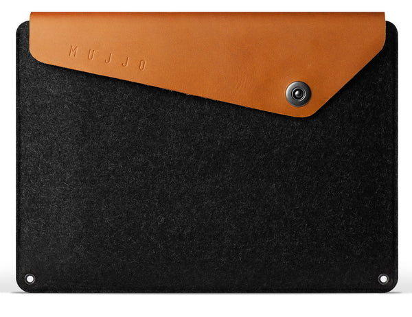 Husa Pentru Laptop Mujjo Sleeve, Material Felt Si Piele, Compatibil MacBook 12 Inch, Bej
