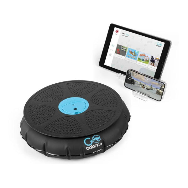Placa pentru echilibru GoBalance Play cu sensori de miscare, Conectivitate Bluetooth, Aplicatie iOS si Android, Diamentru 35.3cm, Suporta pana la 150Kg, Negru