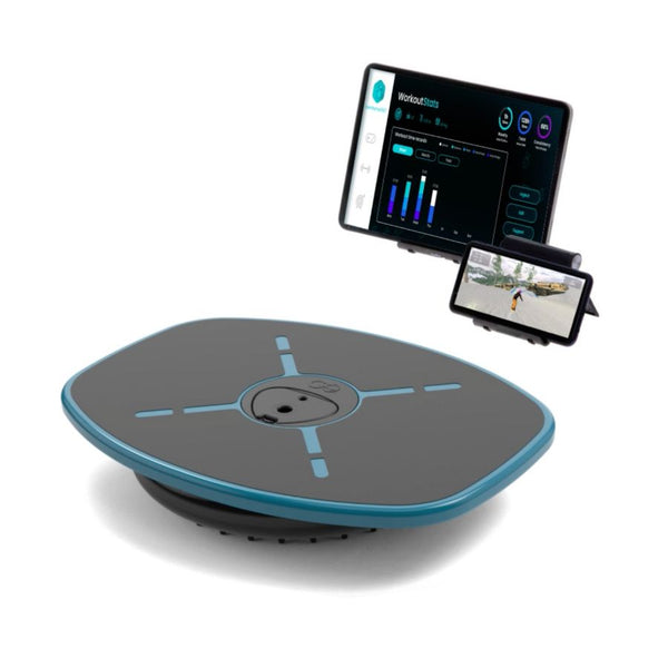 Placa pentru echilibru GoBalance Sport cu sensori de miscare, Conectivitate Bluetooth, Aplicatie iOS si Android, Diamentru 35.3cm, Suporta pana la 200Kg, Negru