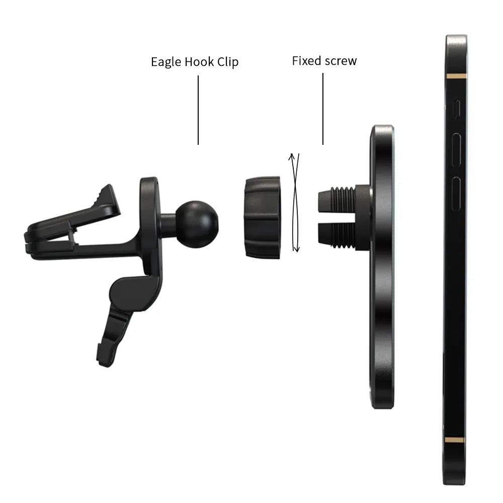 Încărcător Auto Magnetic 15W Wireless QI - iFan.RO