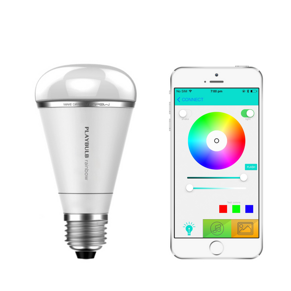 Bec LED Smart Bluetooth MiPow Playbulb Rainbow, Control Wireless și Iluminare Inteligentă, Alb