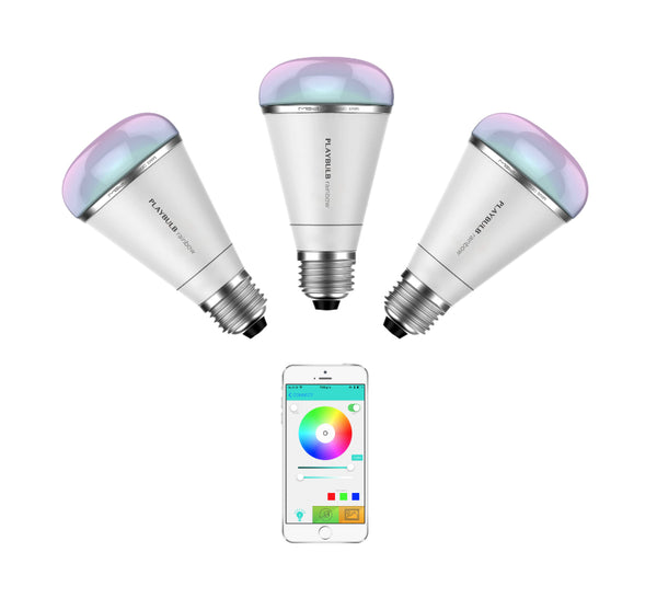 Bec LED Smart Bluetooth MiPow Playbulb Rainbow, Control Wireless și Iluminare Inteligentă, Alb, 3 Bucati