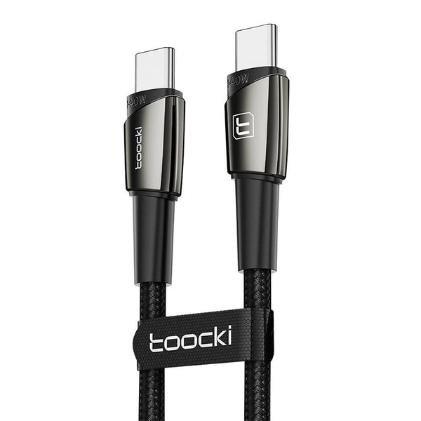 Cablu Date si Incarcare Toocki, USB-C la USB-C, Fast Charge 140W, 1M, Negru