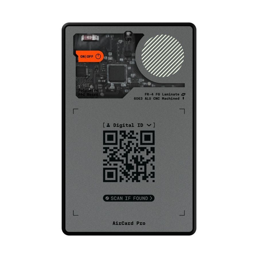 Bluetooth Tracker, AirCard Pro Dual, compatibil Apple si Android, Gri ...