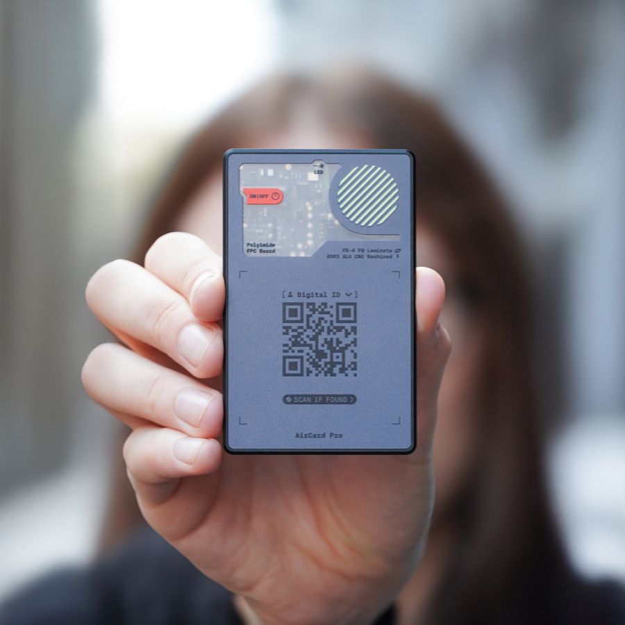 Bluetooth Tracker, AirCard Pro Dual, compatibil Apple si Android, Gri ...