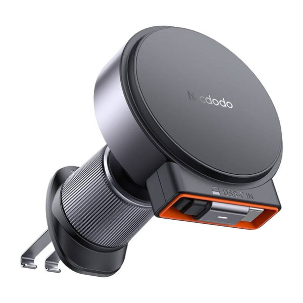 Incarcator Wireless Auto Magnetic, Mcdodo CH-3000, Putere 15W, Cablu USB-C Retractabil de 1 Metru, Negru