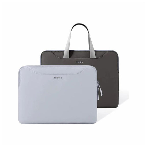 Geantă Laptop, tomtoc Light-A21 Dual-Color Slim Laptop Handbag, 13,5 Inch, Material Rezistent La Apă, Compartimente Multiple, Albastru